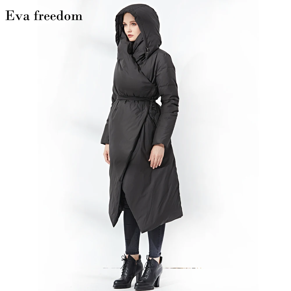 Пуховое пальто Зимний ЕВА свободы пуховая женская зимняя куртка Женская с