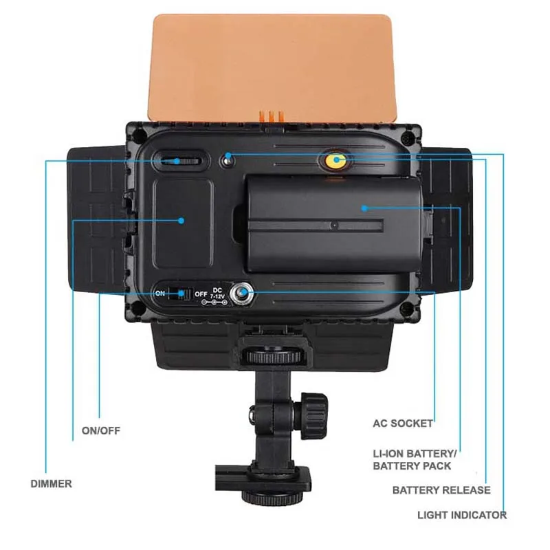 FALCONEYES DV 160V High CRI95 160 фото DSLR Светодиодная лампа для освещения видео Canon Nikon