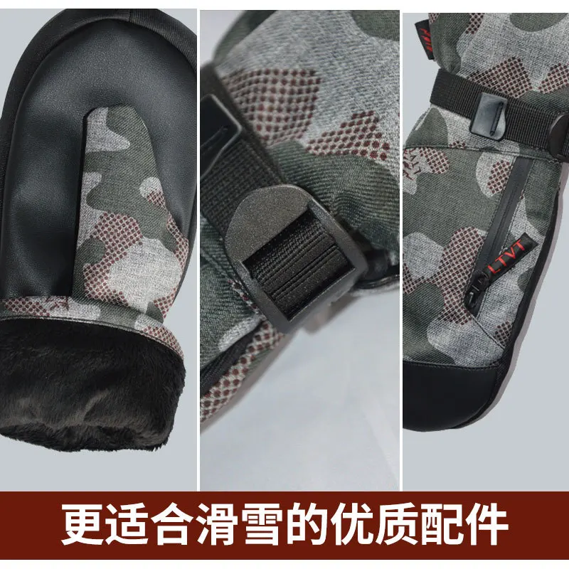 Лыжные перчатки мужские и wo зимние уличные спортивные ветронепроницаемая