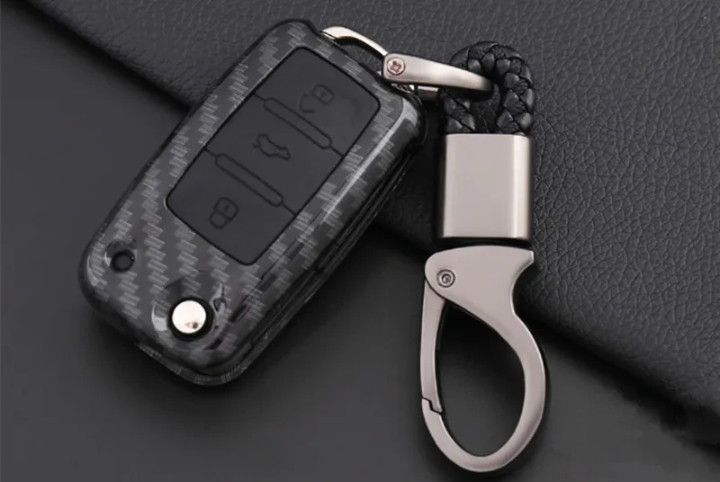 carbon fiber Key Cover Case Shell for VW VOLKSWAGEN SEAT SKODA Remote key ring | Автомобили и мотоциклы