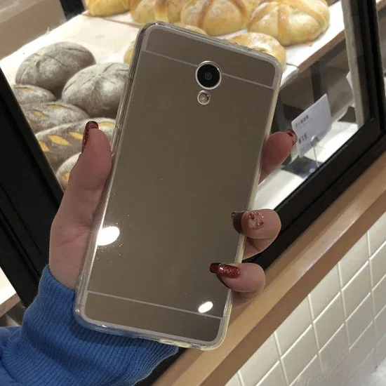 Luxury Soft Silicone Mirror Case for Meizu MX6 M3 M3S Mini Note M3X M5 Pro M5S M6 E2 Full Cover Platting Fundas |