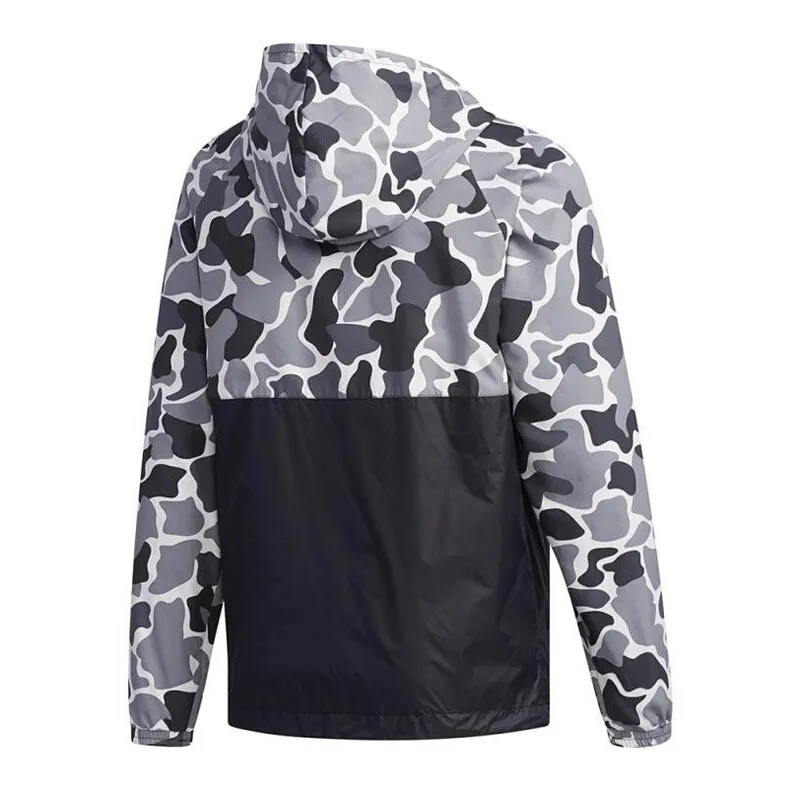 Мужская спортивная куртка с капюшоном Adidas GRAPHICS REV WB оригинальная для бега новое