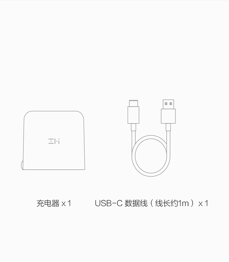 Xiaomi экологическая цепь продуктов ZMI QC3.0 двойной usb-порт зарядное устройство комплект+ 1 м type-C зарядный кабель портативное зарядное устройство
