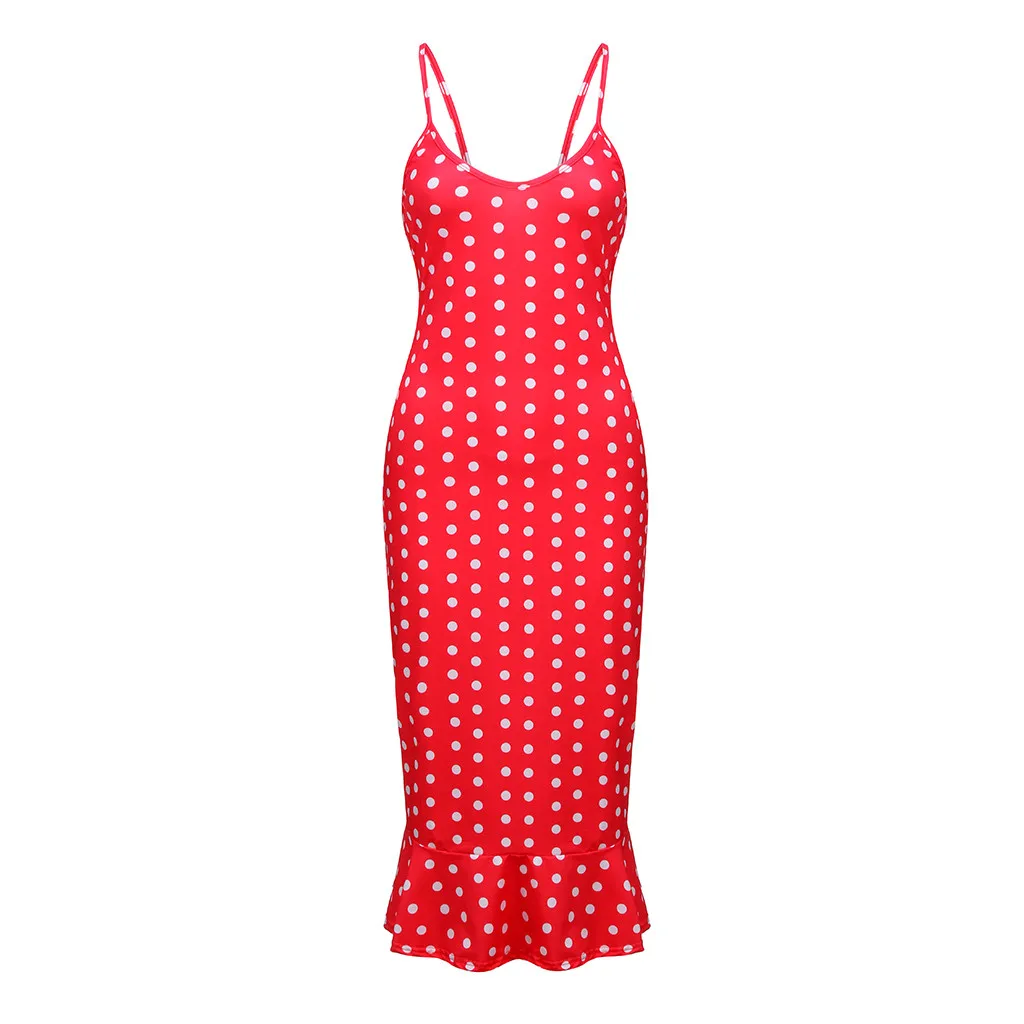 2019 New Fashion Lady Large Size Ladies Sexy Wave Print Dress Slim Sling Comfortable Simple Summer Dresses Casual|Женские платья| |