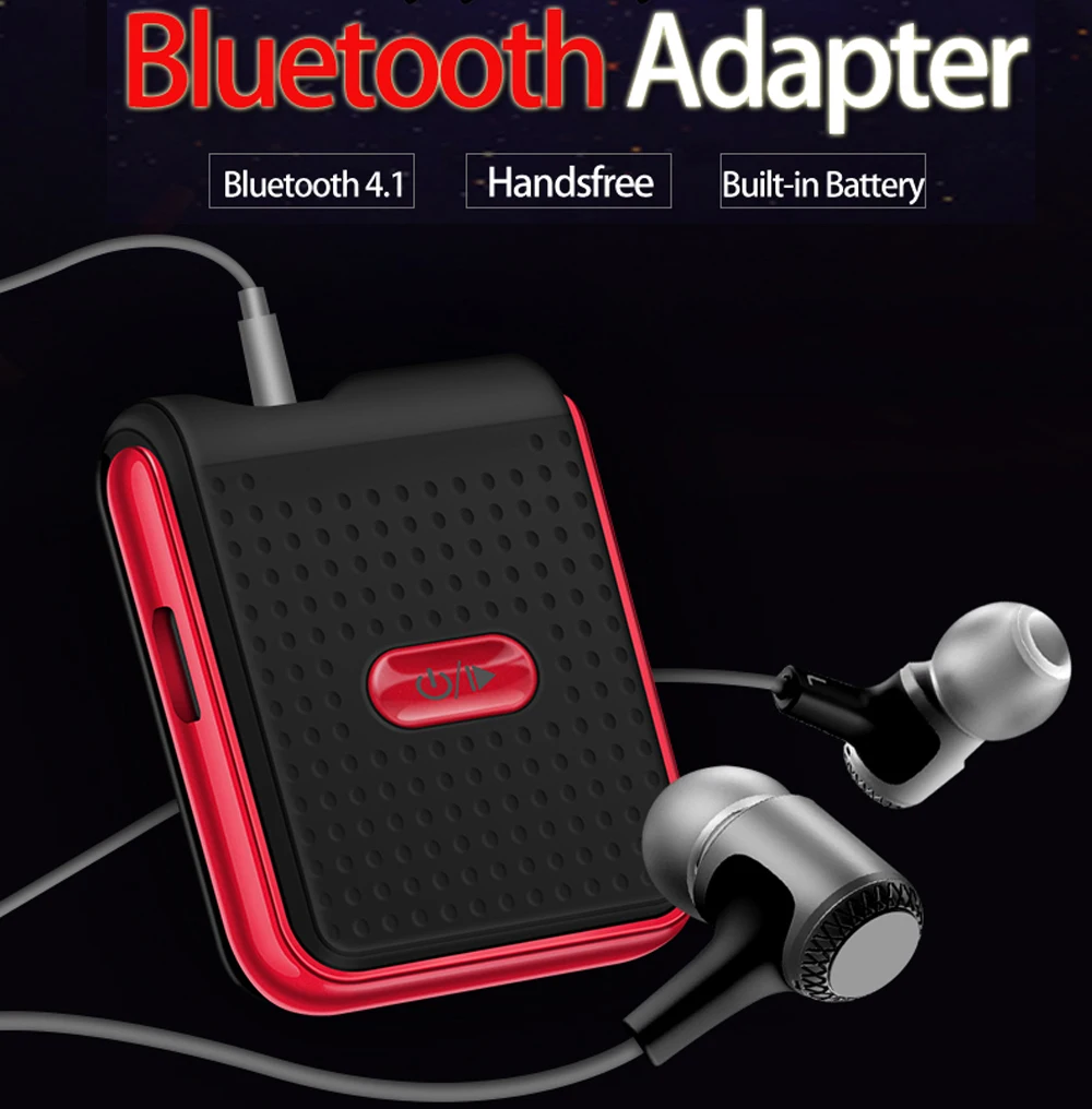 Запатентованный дизайн Портативный беспроводной bluetooth приемник с батареей +