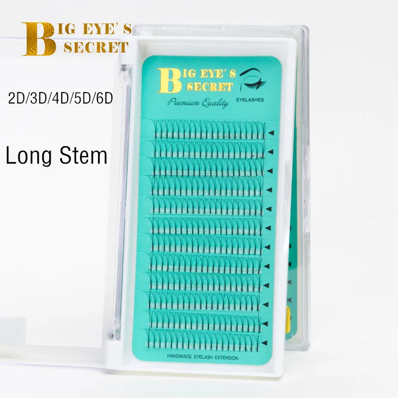 

Big eye's secret Long Stem Pre Made Volume Fans Faux Mink Premade Russian Volume Eyelash Extension