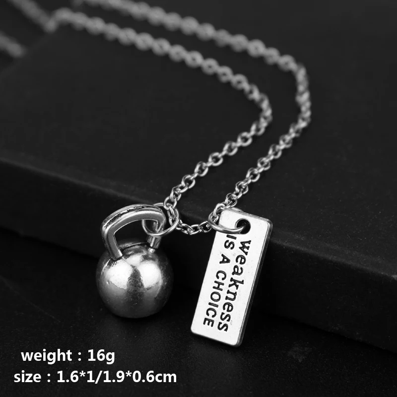 Слабость это выбор колье с Гирей весов и подвеска для фитнеса блины кроссфита