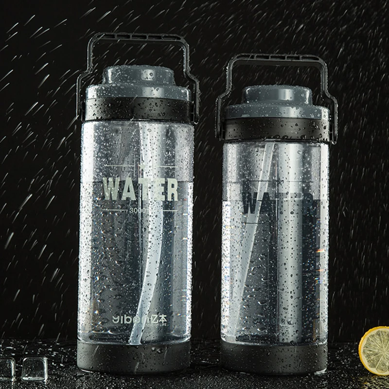 Пластиковый спортивный чайник большой емкости 3000 мл креативная и портативная