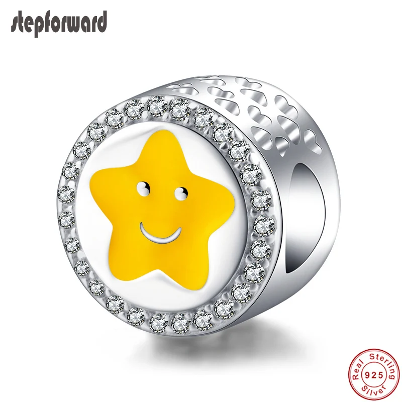 Новый дизайн Высокое качество Популярные желтый эмаль 925 натуральная серебряная