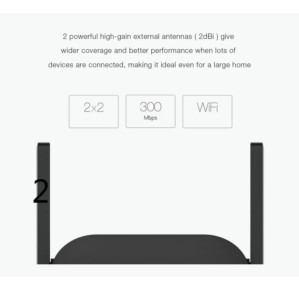 Xiaomi Pro 300Mps WiFi расширитель усилитель роутера расширитель ретранслятор мощность расширитель 2 антенны