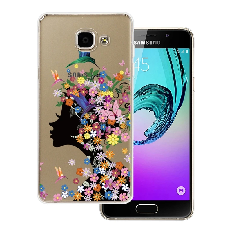 GrandEver Soft Case For samsung galaxy A3 A5 2016 Cover Transparent Bear unicorn panda cute animal Coque a5 | Мобильные телефоны и