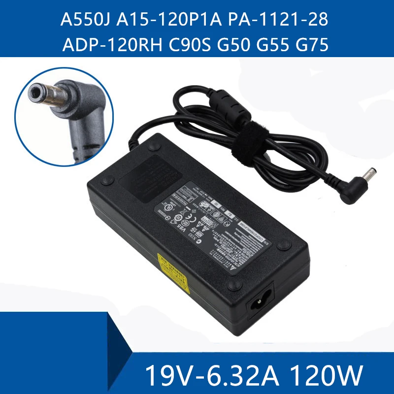 

Laptop AC Adapter DC Charger Connector Port Cable For ASUS A550J A15-120P1A PA-1121-28 ADP-120RH C90S G50 G55 G75