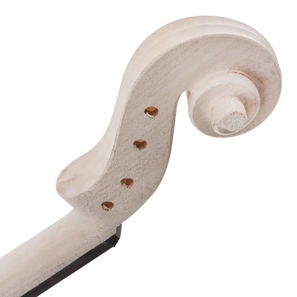 Новинка 4/4 Размер клен скрипка Шея Эбеновое дерево DIY набор с ручной резной