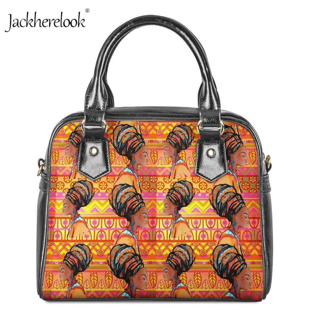 Jackherelook африканская девушка Ацтекский Принт женские сумки мессенджеры кожаная