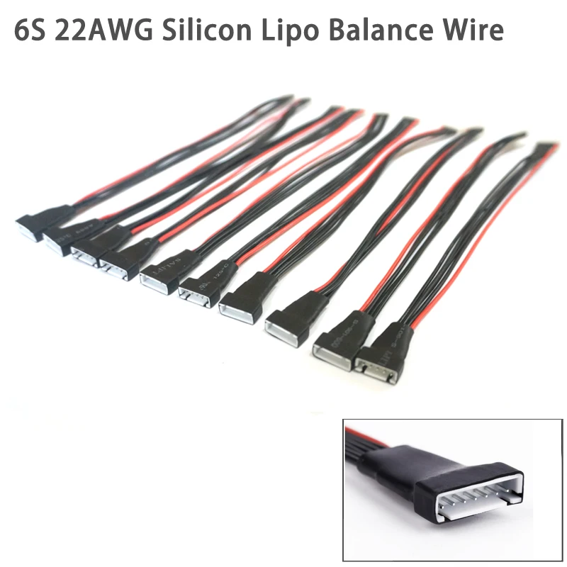 10 шт./лот 20 см 22AWG Li Po Батарея батарейный зарядный провод кабель удлинитель шнура 2S
