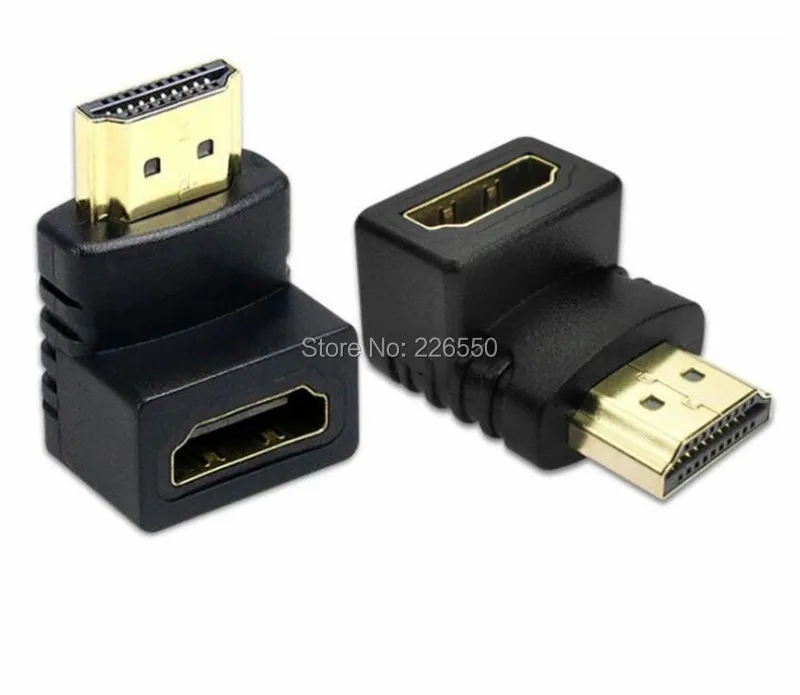 Лидер продаж позолоченный адаптер HDMI под прямым углом 90 или 270 градусов тип Папа