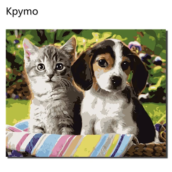 VA-0288 Kpymo живопись каллиграфия декоративный акриловый рисунок кошка живопись по номерам модульная Картина на холсте по номерам VA-1023 - Цвет: VA-0288