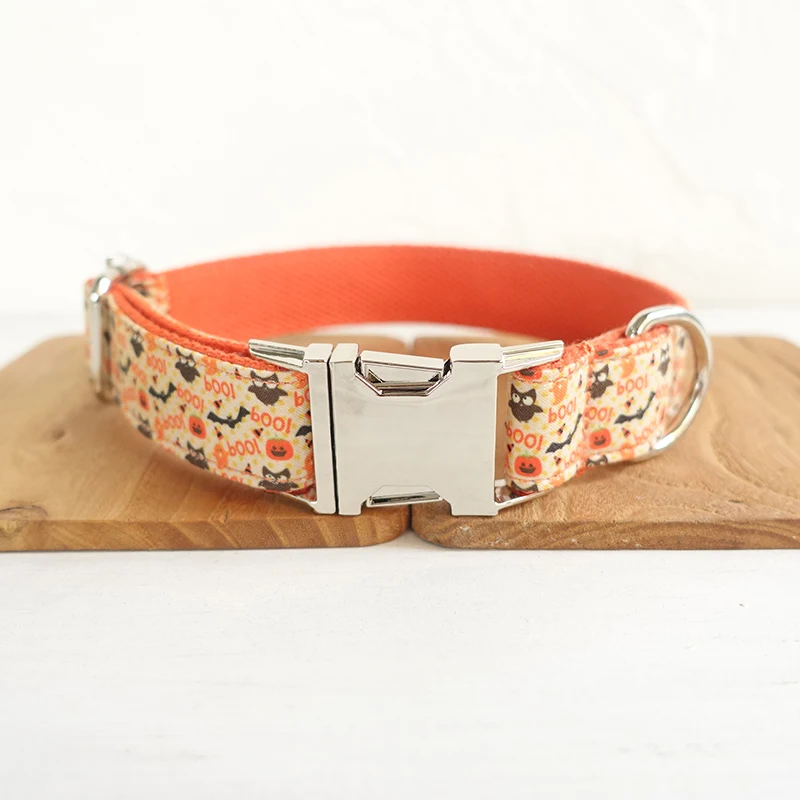 17-Collar Именной ошейник для собаки Pet поводки комплект снег Хэллоуин милые именной браслет под заказ ID тег нейлон Регулируемый воротник Eangrving - Цвет: 17-Collar