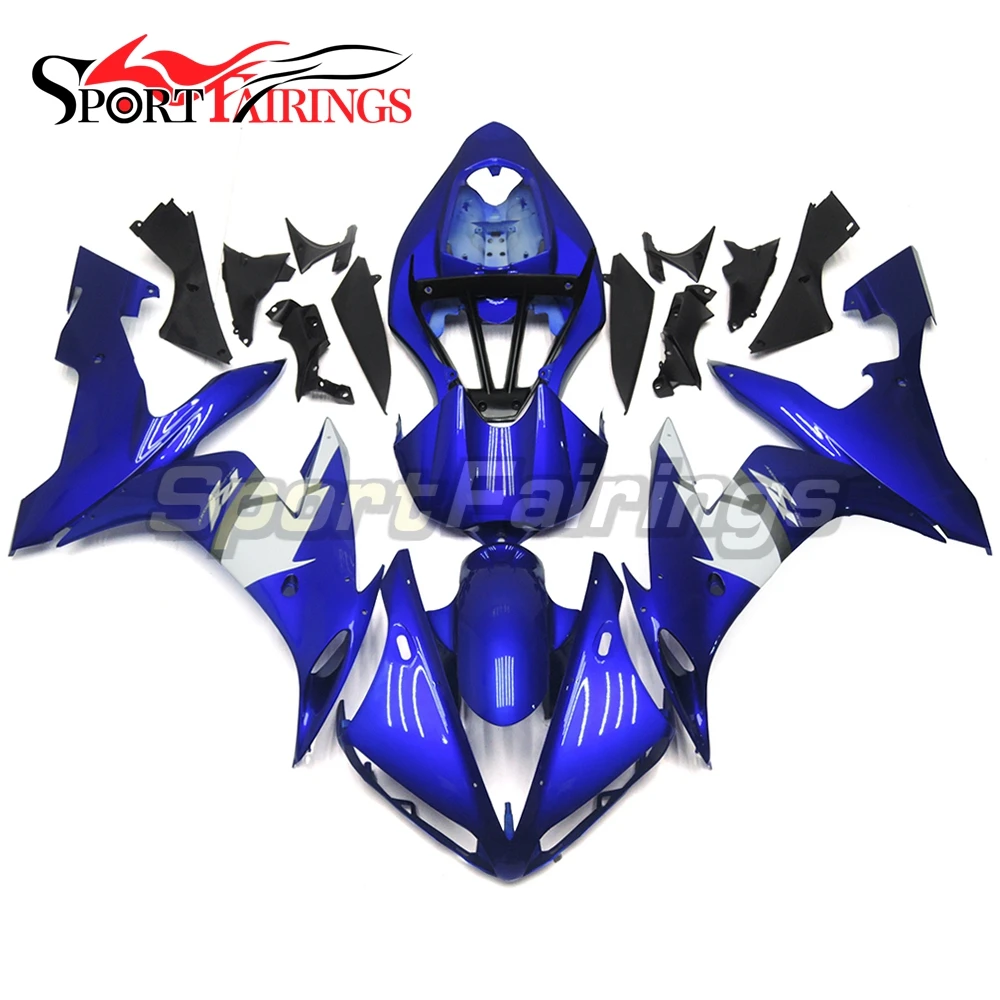

Полные Обтекатели из АБС-пластика для Yamaha YZF R1 2004 2005 2006 YZF-R1 04 05 06 инъекция мотоциклетный комплект глянцевые синие Черные чехлы