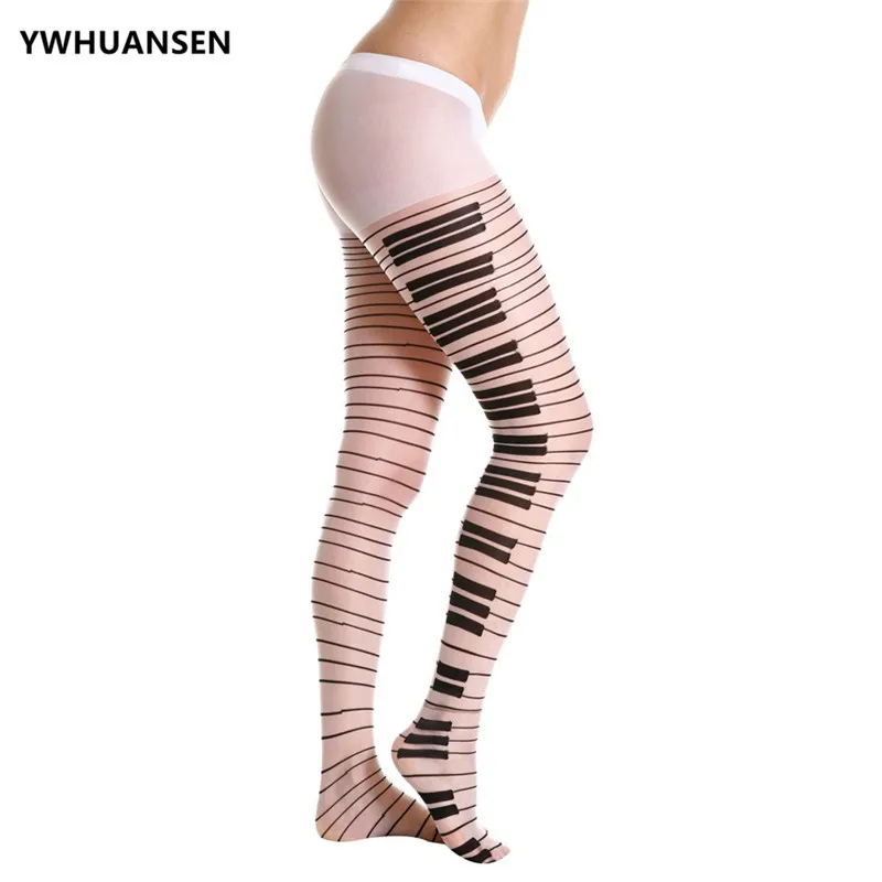 YWHUANSEN брендовые Новые популярные Черно белые колготки чулки летние для