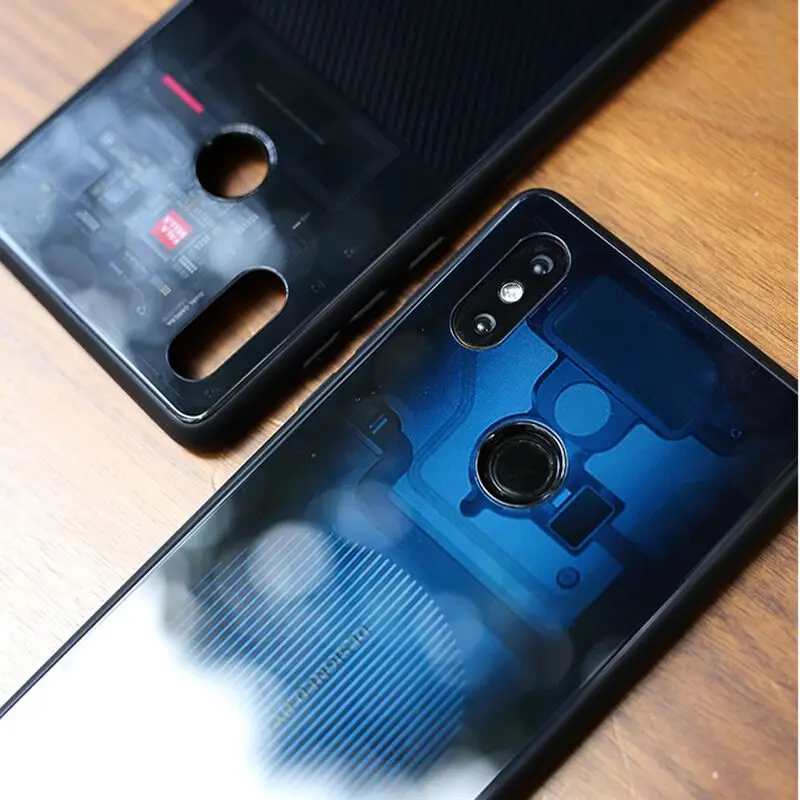 Чехол для телефона из закаленного стекла с узором древесины Nokia X6 x6 чехол черным