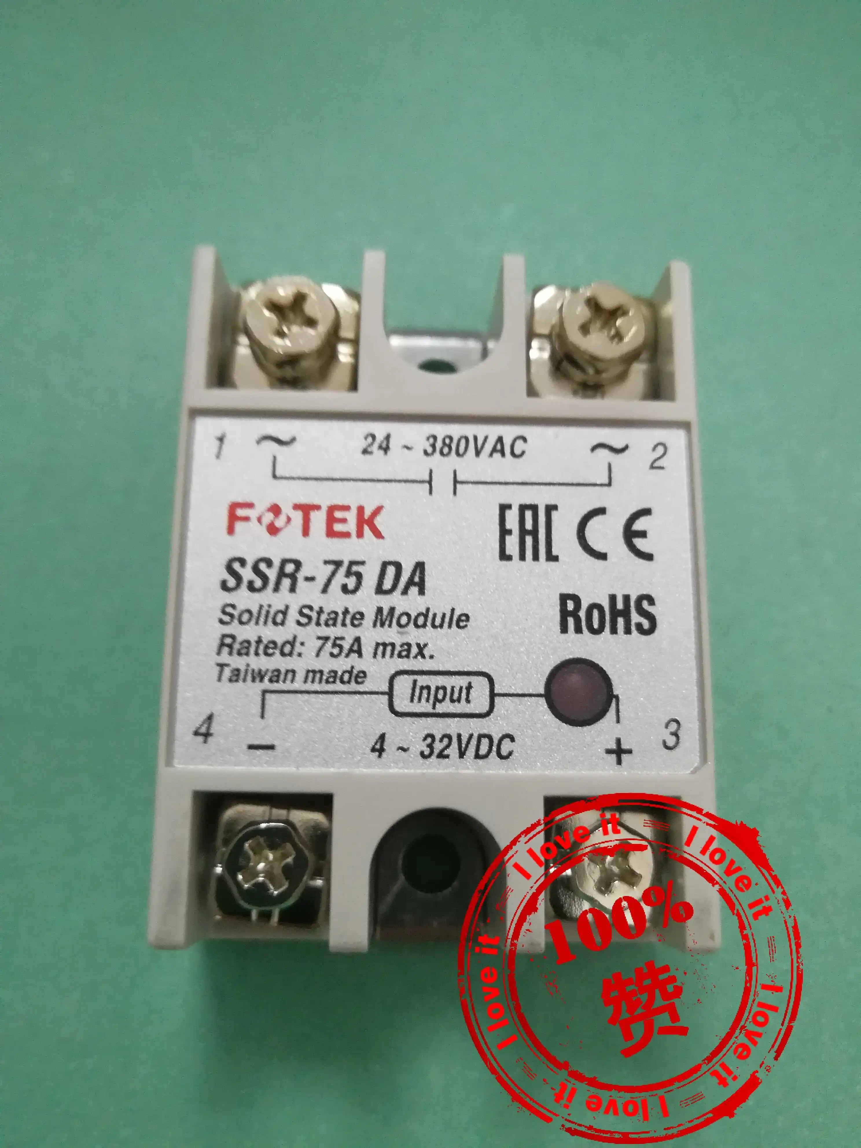 

New imported SSR-75DA single-phase solid-state relay SSR false penalty 10