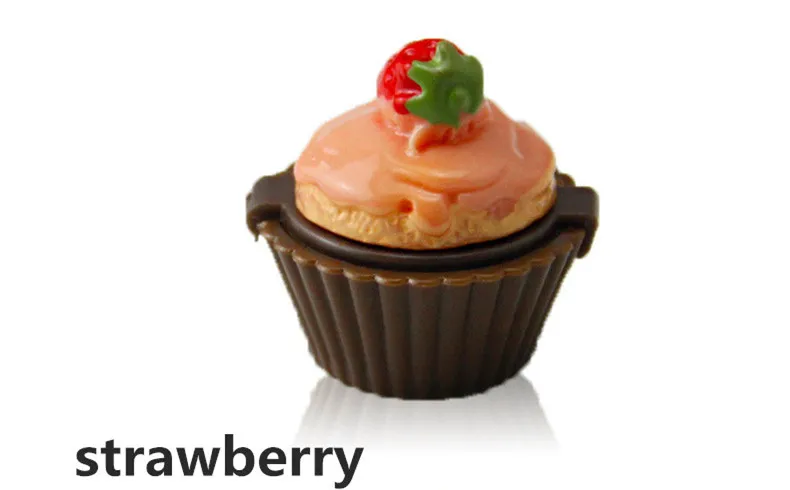 strawberry Горячие милые 6 цветов торт Блеск для губ Губная помада макияж высокая эффективность увлажняющий стойкий бальзам для губ Косметика для ухода за губами - Цвет: strawberry