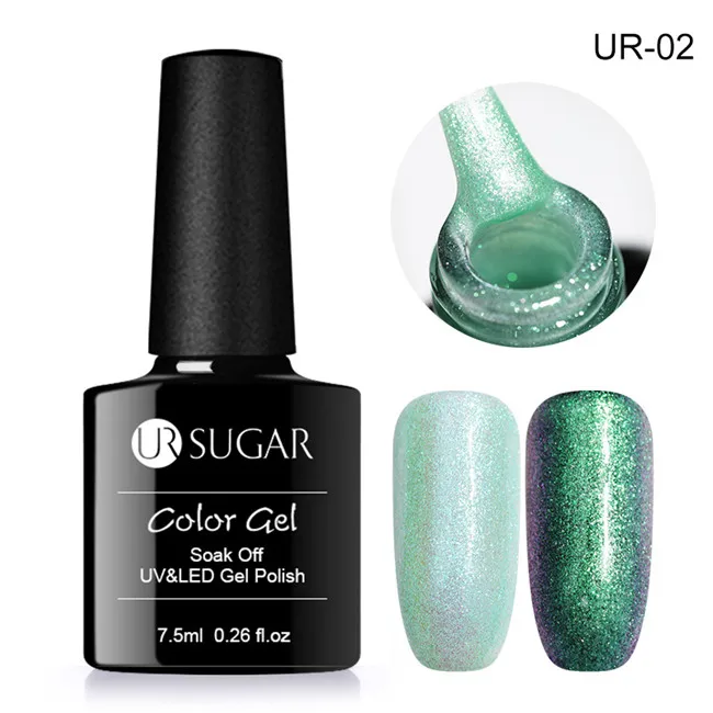 Ur Sugar 7,5 мл Цветной Гель-лак для ногтей хамелеон, полуперманентное верхнее покрытие, Базовое покрытие, замачиваемый УФ светодиодный Гель-лак для ногтей - Цвет: Starry2