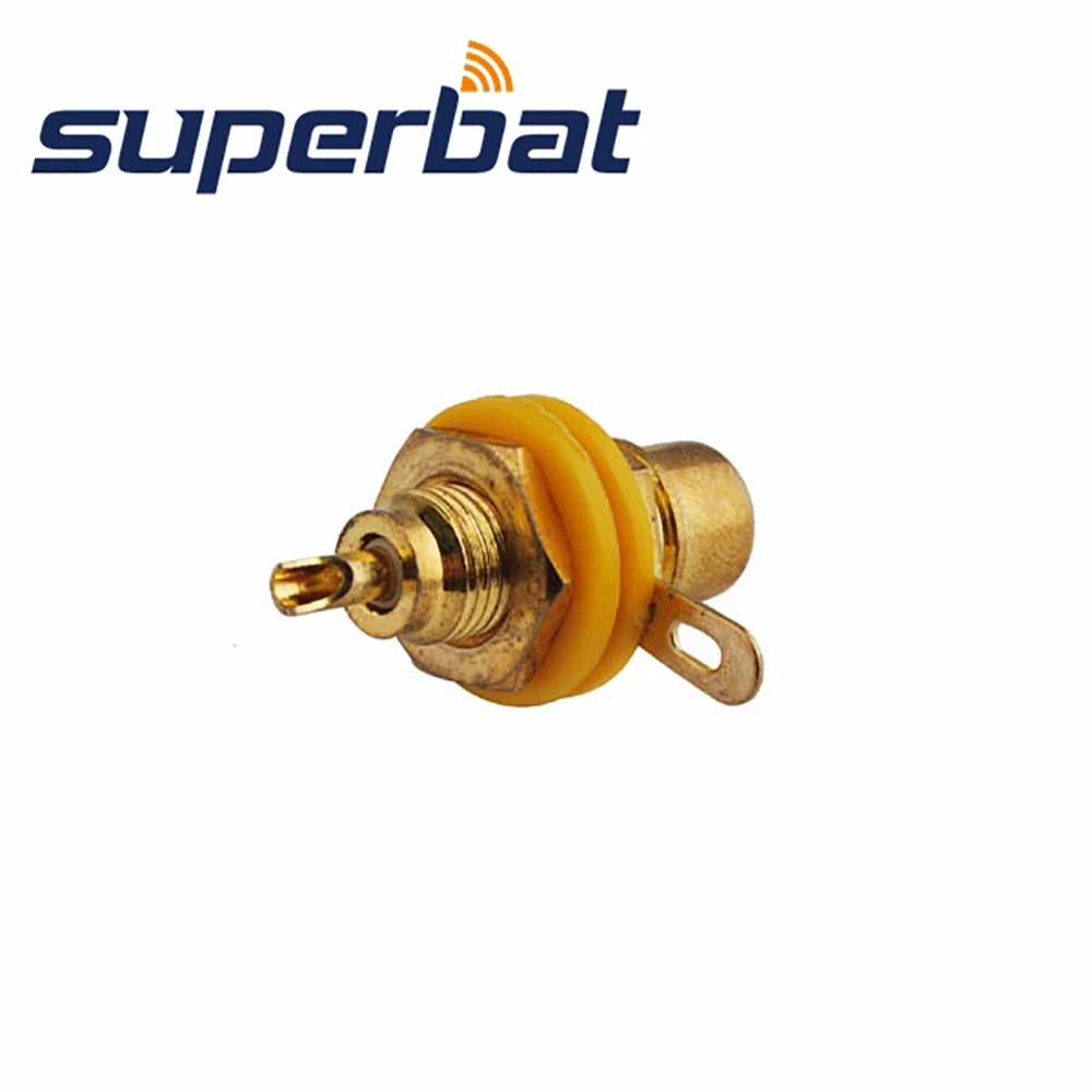 Superbat RCA Панель Крепления Джек перегородка с гайкой и паяльной чашкой RF