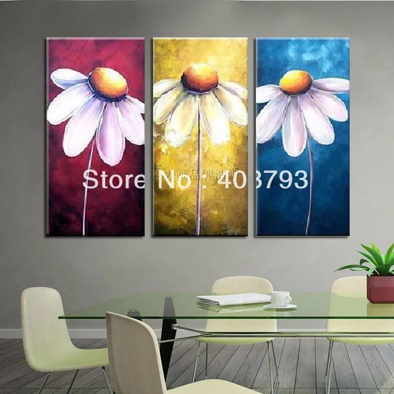 MODERN ABSTRACT HUGE LARGE CANVAS ART OIL PAINTING smile flower home decoration for living room