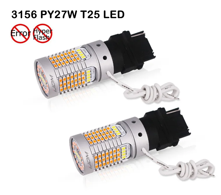3156 T25 IJDM нет Hyper Flash BAU15S светодиодный Canbus 1156 BA15S 3156 T15 P21W 7440 T20 светодиодный горки светодиодный лампы для DRL/указатели поворота 12V - Испускаемый цвет: 3156 T25
