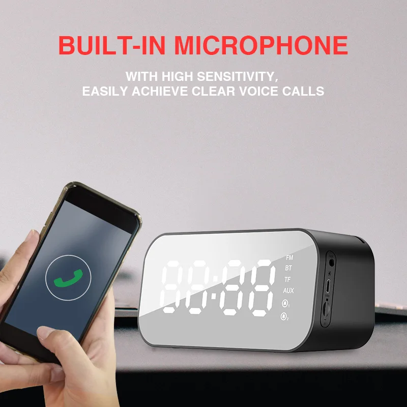 HAVIT портативный Bluetooth динамик Будильник беспроводной светодиодный дисплей