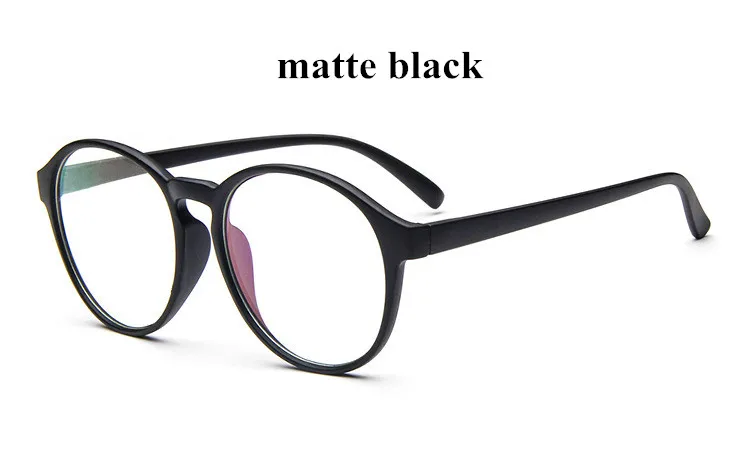 matte black Модные прозрачные круглые очки прозрачная оправа женские очки от близорукости мужские очки в оправе nerd оптические оправы прозрачные - Цвет оправы: matte black