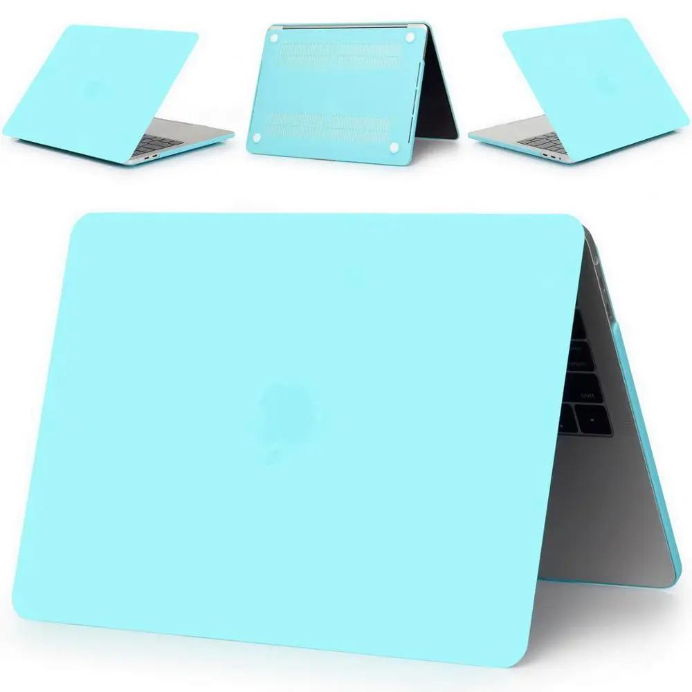 Чехол для ноутбука MacBook Air Pro retina 11 12 13 15 для Mac Pro 13,3 15,4 дюймов с сенсорной панелью ID A2159+ чехол для клавиатуры - Цвет: Matte Real Blue