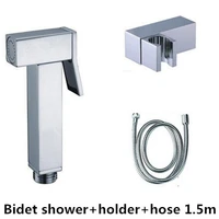 brass chrome shattaf women handheld bidet shower set portable bidet with brass shower holder and 1 5m hose free shipping