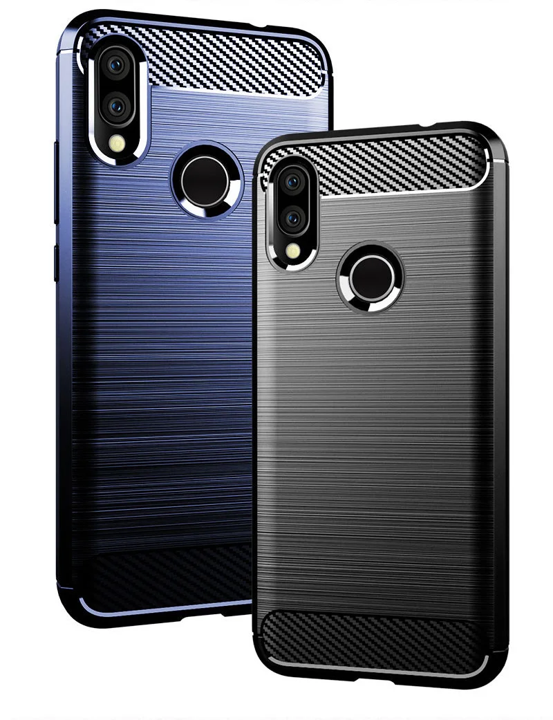 Противоударный защитный чехол из углеродного волокна плотно прилегающий Мягкий