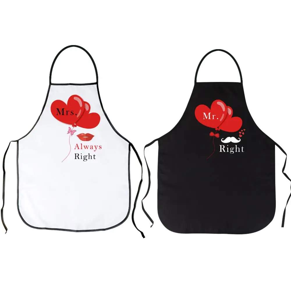 anniversary aprons OurWarm 2 шт./упак. подарок для молодоженов Рождество сердце любовь кухонный фартук милый передники для пары Водонепроницаемый фартук - Цвет: anniversary aprons