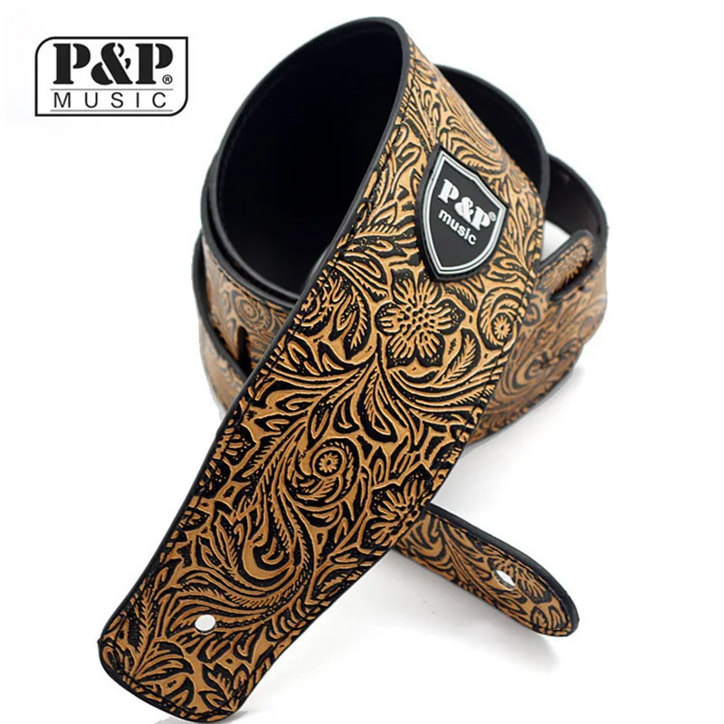 Ремень для электрогитары P & из искусственной кожи под змеиную кожу Amumu S568|leather guitar