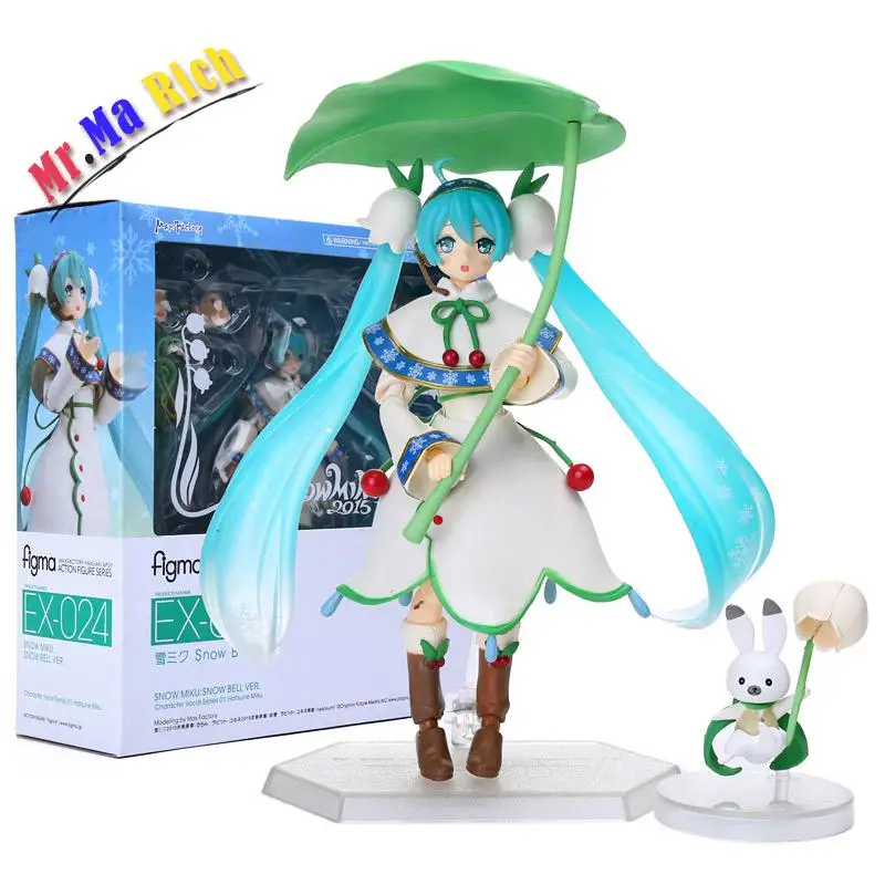 Японский аниме фигурка Вокалоид Хацунэ Мику Снежная 2015 Figma Ex 024 Снежный