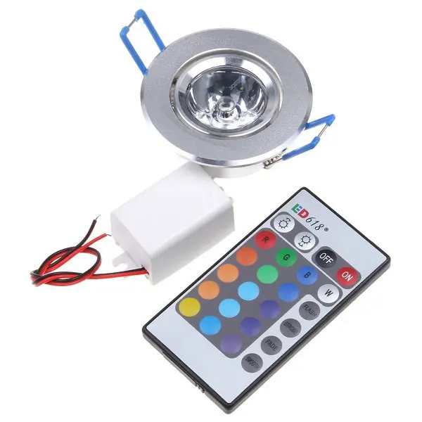 50 шт./лот Самый дешевый 3 Вт светодиодный RGB потолочный светильник 220 В