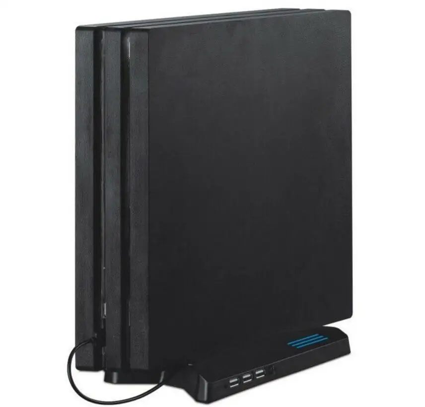 Многофункциональный вертикальный держатель-подставка для PS4 Pro с вентилятором