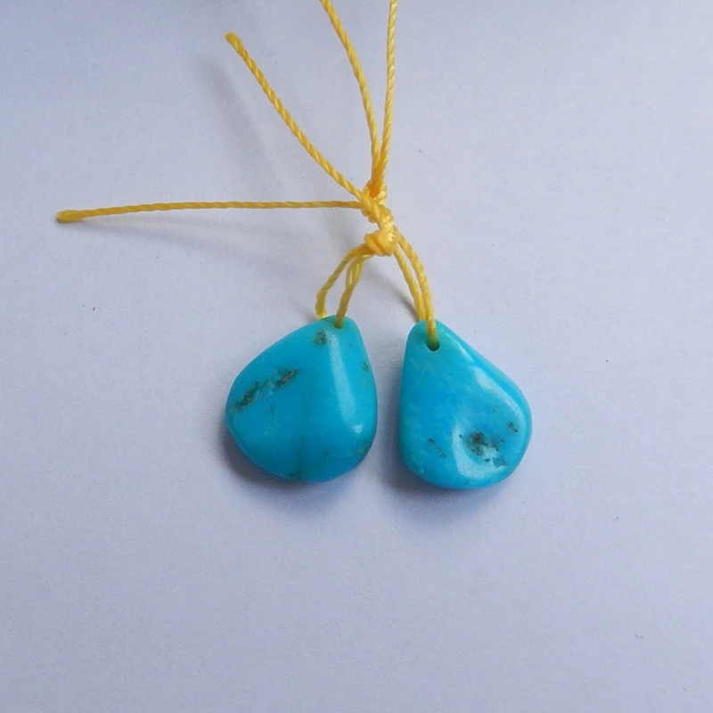 Natural Stone Turquoise Small Earring Bead 13x11x4mm 1.3g Beauty Jewelry Earrings | Украшения и аксессуары