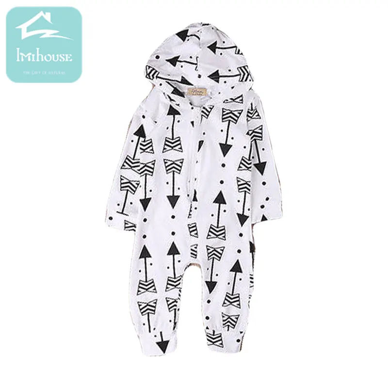 6 м-24 м для маленьких мальчиков одежда комбинезон стрелка печати из хлопка с