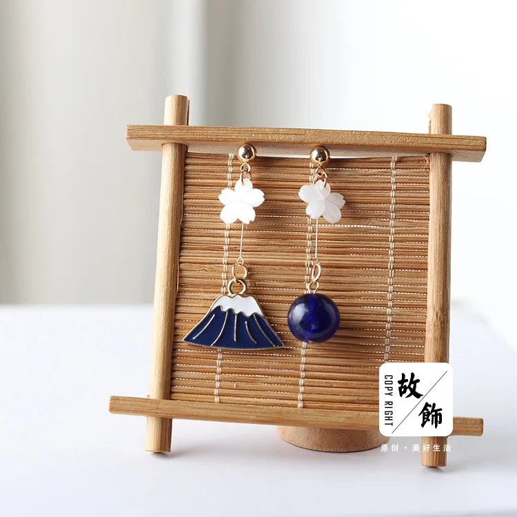 Милые серьги принцессы &quotЛолита&quot Японский цветок вишни ветер дует снег