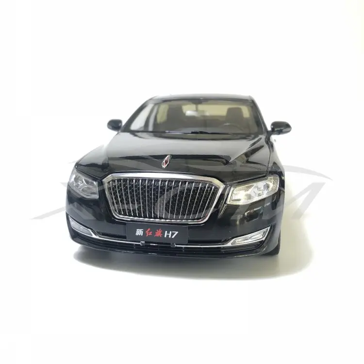 Литая под давлением модель автомобиля 1:18 Hongqi H7(черный)+ маленький подарок