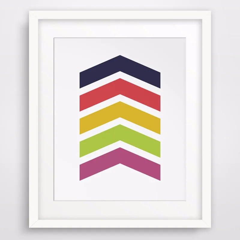 Горячие Красочные Художественные принты геометрическое художественное