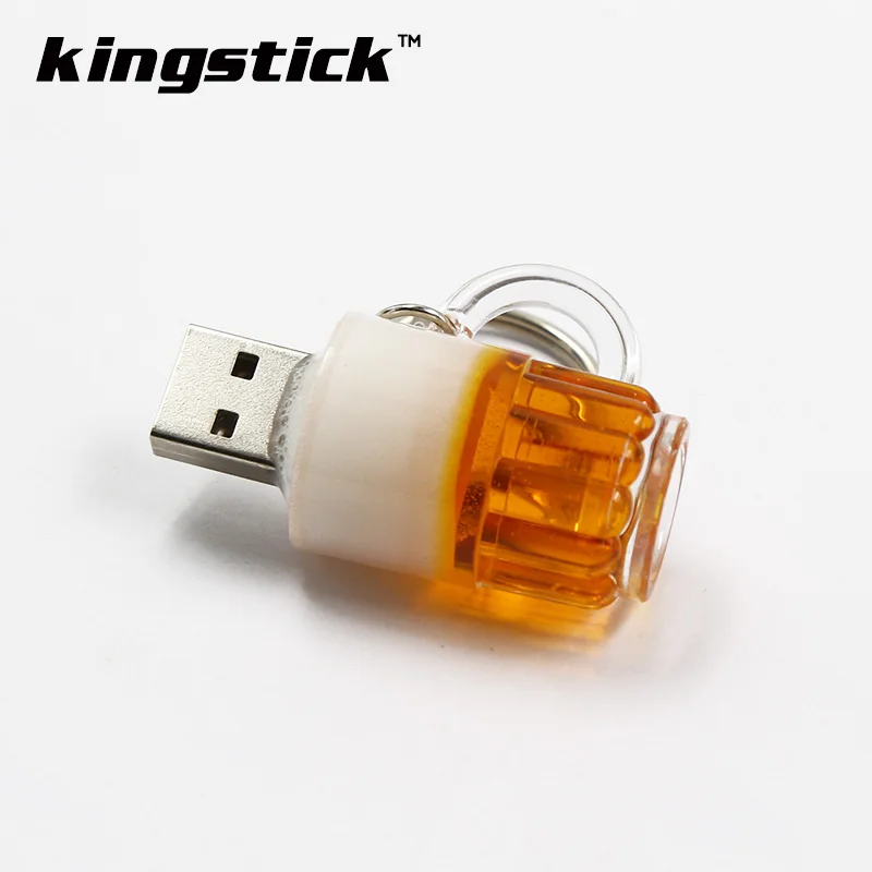 Kingstick мини Usb флеш-накопители маленькая пивная чашка бутылка Флешка Usb карта памяти, Флеш накопитель