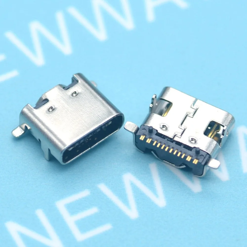 10 шт./лот Micro Usb Jackj 3 1 Type-C 16-контактный разъем Smd Female для Мобильный телефон