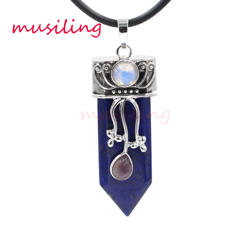 Подвески ожерелье кулон посеребренный меч натуральный камень лазурит амулет