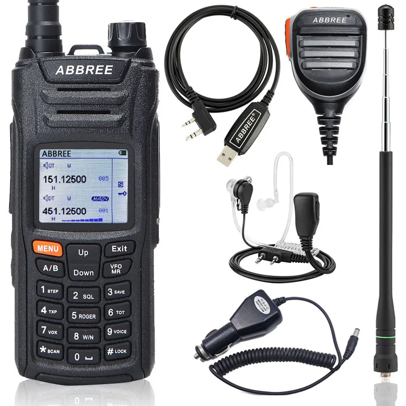 Abbree AR F6 Ham Walkie Talkie Radio125 560MHz все диапазоны двойной дисплей режим ожидания VOX DTMF SOS ЖК